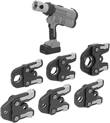 Image of Product. Front orientation. Contains MultipleImages. Tube Crimpers. Tube Crimpers for Press-Socket Fittings for Copper Tubing, Tube Crimpers with Six Jaws.
