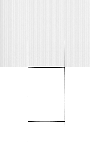 Image of ProductInUse. Front orientation. Sign Post Stake, with 1/4" Base Wire Diameter.