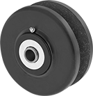 Image of Product. Front orientation. Wheels. V-Groove Track Wheels , Phenolic.