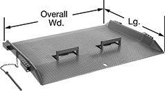 Image of Product. Front orientation. Contains Annotated. Dock Plates. Portable Dock Plates with Forklift Loops.