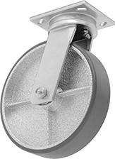 Image of Product. Swivel. Front orientation. Casters. High-Capacity Gladiator Casters with Polyurethane Wheels, 1 Wheel, Swivel.