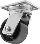 Image of Product. Swivel. Front orientation. Casters. High-Capacity Gladiator Casters with Metal Wheels, 1 Wheel, Swivel.