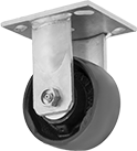 Image of Product. Rigid. Front orientation. Casters. High-Capacity Gladiator Casters with Metal Wheels, 1 Wheel, Rigid.