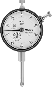 Image of Product. Front orientation. Mitutoyo Plunger Variance Indicator, Continuous Dial, Jeweled, Mitutoyo Model 2416A-10.