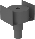 Image of Product. Front orientation. Crane Beam Rollers. Floor-Mount Rotating Cranes .
