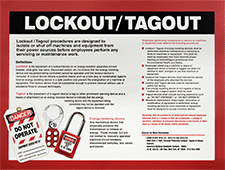 Image of Product. Front orientation. Signs. Lockout/Tagout Signs, English.