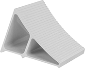 Image of Product. Style 7. Front orientation. Wheel Chocks. Wheel Chocks, Not Reversible, Style 7.