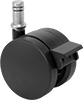 Light Duty Furniture Friction-Grip Stem Casters with Polyurethane Wheels 
