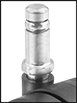Image of Attribute. Round Stem. Front orientation. ZoomedIn view. Contains Border. For Round Stems. Mounting Sockets for Friction-Grip Stem Casters.