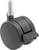 Light Duty Furniture Threaded-Stem Casters with Polyurethane Wheels 