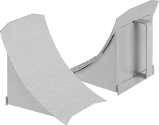 Image of Product. Style 12 (Chocks Sold Separately). Front orientation. Wheel Chocks. Wheel Chocks, Not Reversible, Style 12.