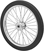 Spoked Hollow-Tread Flat-Free Wheels