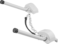 Image of Product. Double Chock. Front orientation. Railcar Wheel Chocks. Double Chock.