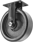 Image of Product. Rigid. Front orientation. Casters. Extra-High-Capacity Compact Alliance Casters with Polyurethane Wheels, 1 Wheel, Rigid.