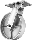 Image of Product. Swivel. Front orientation. Casters. High-Capacity Vulcan Casters with Metal Wheels, 1 Wheel, Swivel.