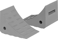 Image of Product. Style 14 (Chocks Sold Separately). Front orientation. Wheel Chocks. Wheel Chocks, Not Reversible, Style 14.