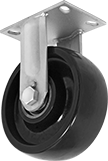 Image of Product. Rigid. Front orientation. Casters. Extra-High-Capacity Corrosion-Resistant Casters with Polyurethane Wheels, 1 Wheel, Rigid.