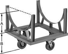 Image of Product. Front orientation. Contains Annotated. Bar and Pipe Trucks. Style 1.