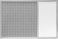 Image of Product. Oak Frame. Front orientation. Pegboards. Framed Pegboards with Dry Erase Board, Polyurethane-Coated Oak Frame.