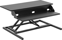Image of Product. Front orientation. Standing Desk Converters. Tabletop Standing Desk Converters, Standing Desk Converters with 27 3/4" Wd. × 9 3/4" Dp. Keyboard Tray.