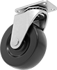 Tight-Space Casters with Rubber Wheels 