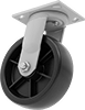 Trash-Container Casters with Polypropylene Wheels