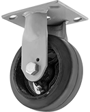 Image of Product. Rigid. Front orientation. Casters. Trash-Container Casters with Polypropylene Wheels, 1 Wheel, Rigid.