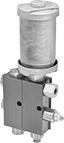 Image of Product. Front orientation. Grease-Dispensing Pumps. Precision Air-Powered Grease-Dispensing Pumps, 1 Grease Outlet.