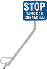 Image of Product. Shown with Sign (Sold Separately). Front orientation. Sign Holders. Railroad Signs.