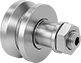 Image of Product. Back orientation. Track Rollers. Threaded V-Groove Track Rollers with Adjustable Shoulder.