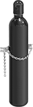 Image of Product. Front orientation. Cylinder Racks. Wall-Mount Cylinder Racks, Steel, Chain.