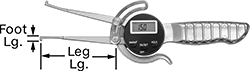Image of Product. Front orientation. Contains Annotated. Inside Hole Calipers. Economy Digital Inside Hole Calipers, Inside Hole Calipers with Handle.