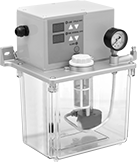 Image of Product. Front orientation. Oil-Dispensing Pumps. Adjustable-Interval Electric Oil-Dispensing Pumps.
