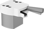 Image of Product. Front orientation. Brackets. Quick-Release Magnetic Brackets, 150 lbf Maximum Pull.