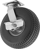 Image of Product. Swivel with Brake. Front orientation. Casters. Flat-Free Casters with Polyurethane Wheels, 1 Wheel, Swivel with Brake.
