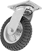 Flat-Free Casters with Rubber Wheels
