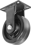 Image of Product. Rigid. Front orientation. Rigid. Extra-High-Capacity Brute Casters with Phenolic Wheels.