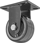 Image of Product. Rigid. Front orientation. Rigid. Extra-High-Capacity Brute Casters with Polyurethane Wheels.