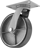 Image of Product. Swivel. Front orientation. Swivel. High-Capacity Economy Mauler Casters with Polyurethane Wheels.