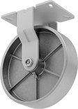 Image of Product. Rigid. Front orientation. Rigid. High-Capacity Economy Mauler Casters with Metal Wheels.