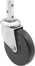 Image of Product. Front orientation. Casters. Stem Casters with Mounting Holes, Octagonal Stem, Swivel.