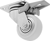 Bright-Finish Casters with Rubber Wheels