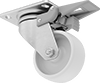 Bright-Finish Casters with Nylon Wheels 