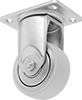 Bright-Finish Casters with Rubber Wheels 