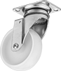 Bright-Finish Casters with Nylon Wheels