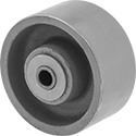 Image of Product. Front orientation. Wheels. Iron Wheels, Painted Iron, Solid Wheel, Solid Wheel Core.