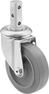 Image of Product. Front orientation. Casters. Stem Casters with Mounting Holes, Square Stem, Swivel.