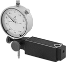 Image of ProductInUse. Shown with Indicator Installed (Not Included). Front orientation. Variance Indicator Holders. Low-Profile Magnetic-Base Variance Indicator Holders with Multiple Mounting Locations.