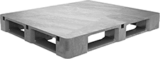 Image of Product. Front orientation. Pallets. Food and Beverage Plastic Pallets, Solid Surface.