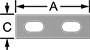 Image of Product. Front orientation. Contains Annotated. Brackets. Flat-Surface Machine Brackets.
